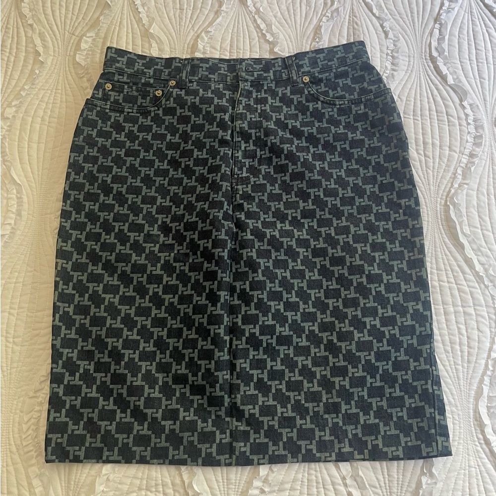 Tommy Hilfiger Denim Skirt and Jacket Set XL Women